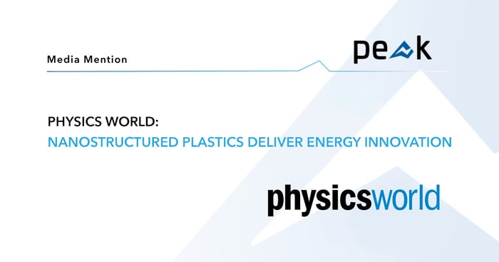 Physics World: Nanostructured plastics deliver energy innovation
